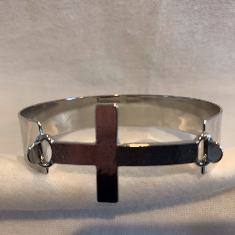 Silver Cross Cuff Cross Bracelet